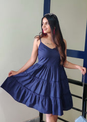 Navy Frill Dress