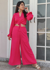 Hot Pink Crepe Co-ord Set