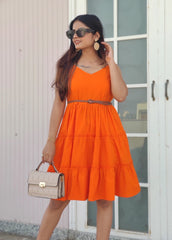 Orange Frill Dress