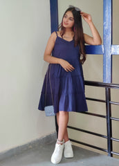 Navy Frill Dress