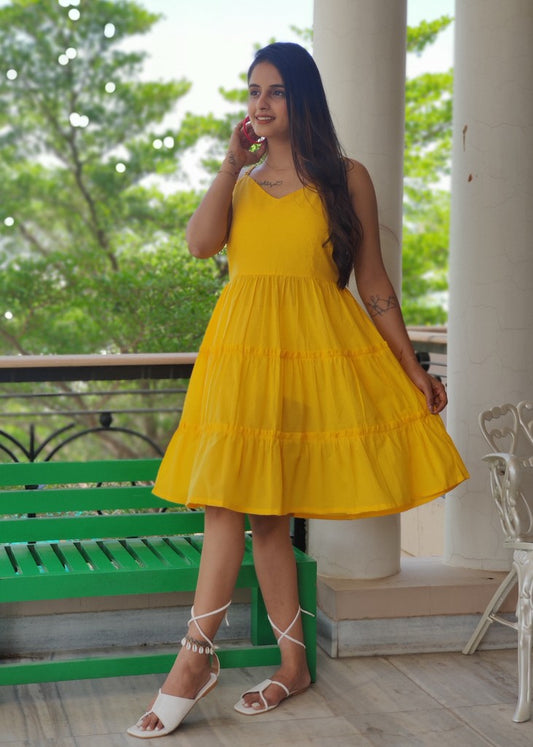 Yellow Frill Dress