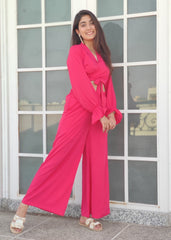 Hot Pink Crepe Co-ord Set