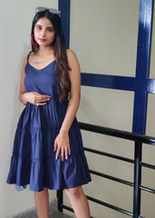 Navy Frill Dress