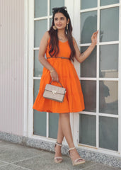 Orange Frill Dress