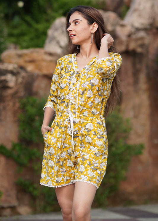 Yellow Bloom Jumpsuit