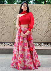 Crimson Lehenga Set