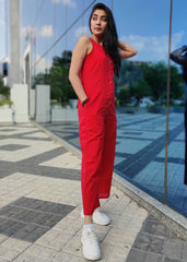 Red Pop Jumpsuit