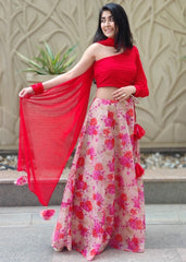 Crimson Lehenga Set