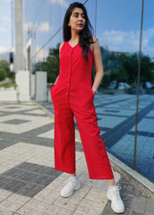 Red Pop Jumpsuit