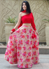 Crimson Lehenga Set