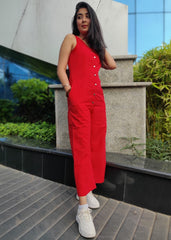 Red Pop Jumpsuit