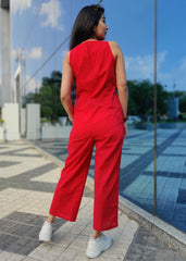 Red Pop Jumpsuit