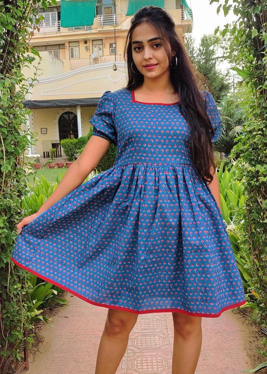 Blue Floral Dress