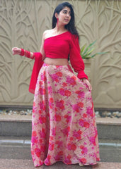 Crimson Lehenga Set